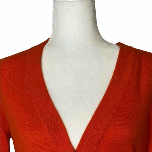 Design History Pure Cashmere Button Front Long‎ Cardigan In Orange Size S - Picture 5 of 12